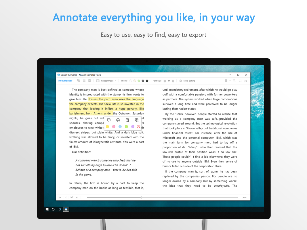 windows & mac epub reader sceenshot3